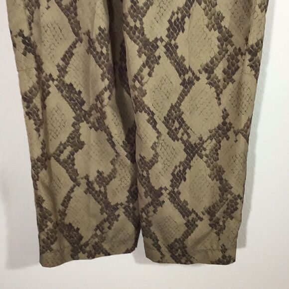 ASOS Pants Women’s Snakeskin Cargo Wide Leg Pockets High Rise Size 12 - Picture 7 of 14